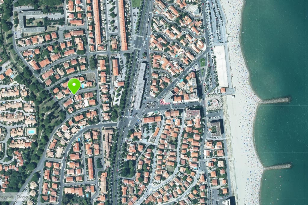 Emplacement de l'appartement vu du ciel