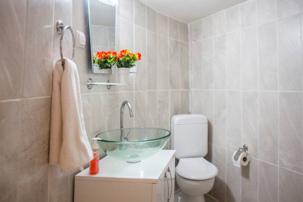 Each yurt has its own wetroom