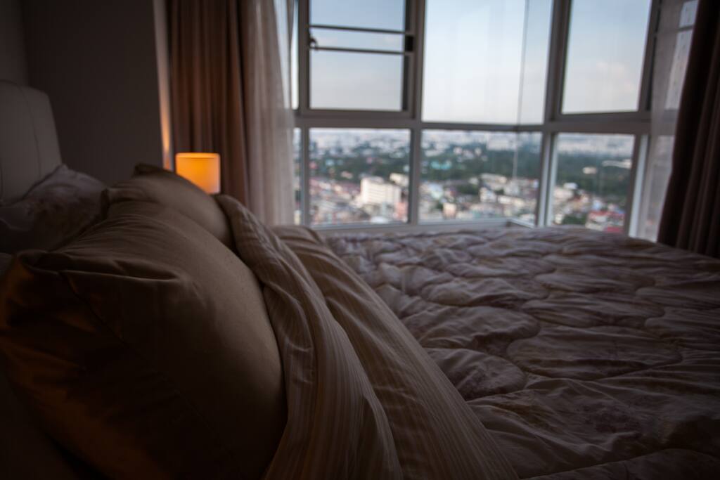 Private city view from bedroom