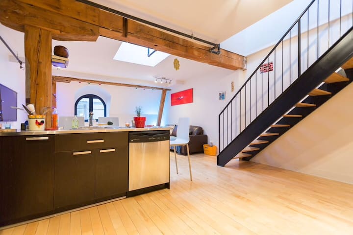 Sublime loft with private roof top @ Old Montreal