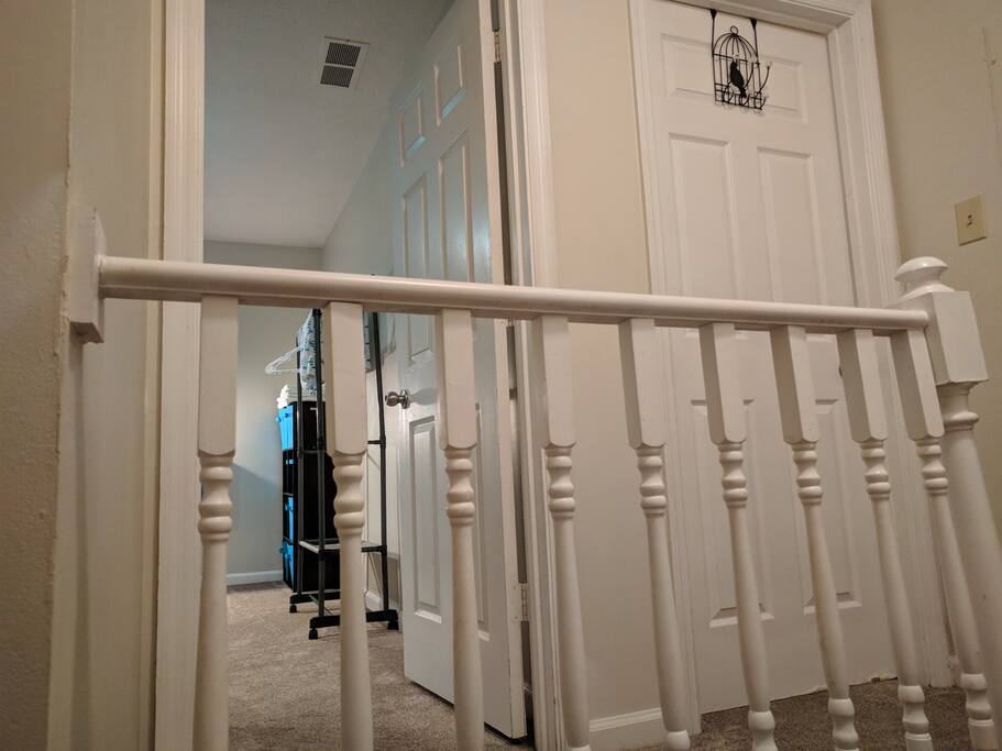 Entry at top of stairs