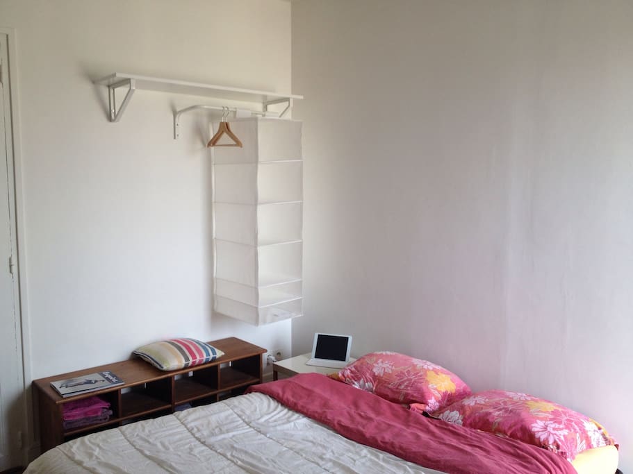 The Bed and wardrobe