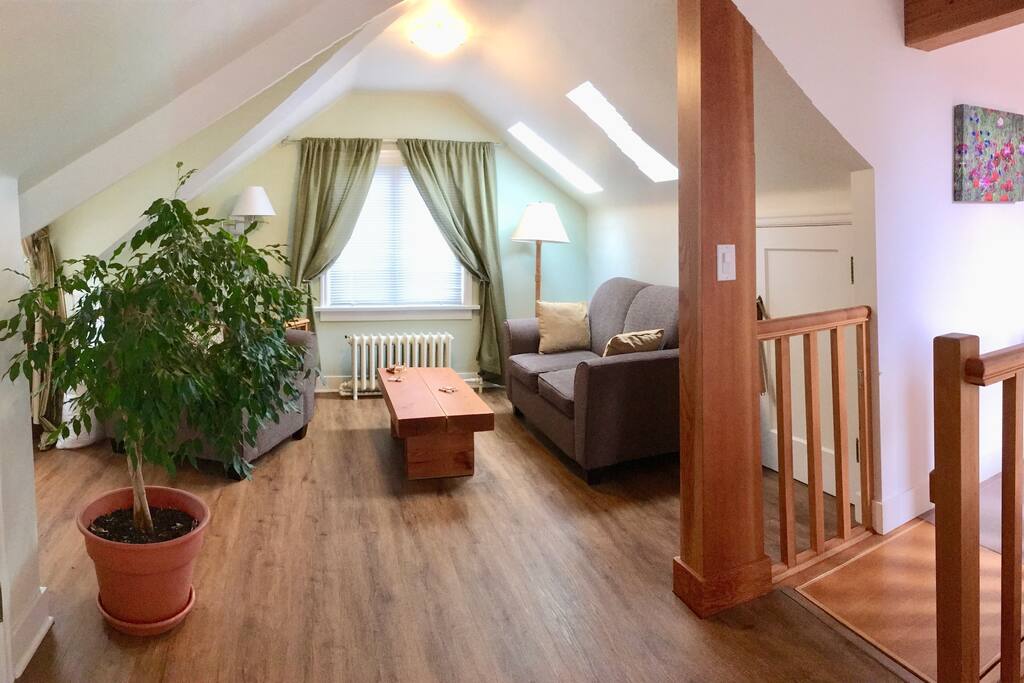 Over 500 square feet, 7 skylights, a real west coast feel