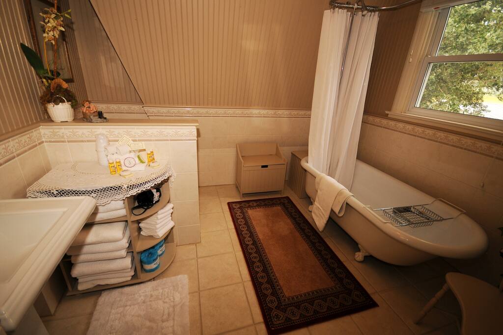 Private Bath just two steps from this room.