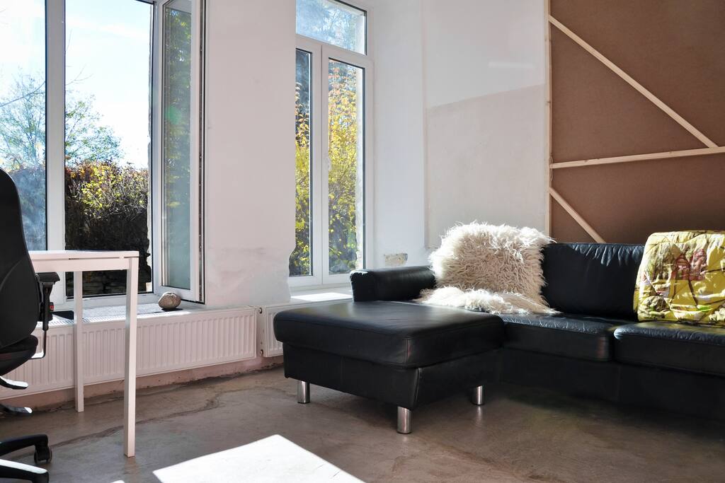 Living room looking onto Garden