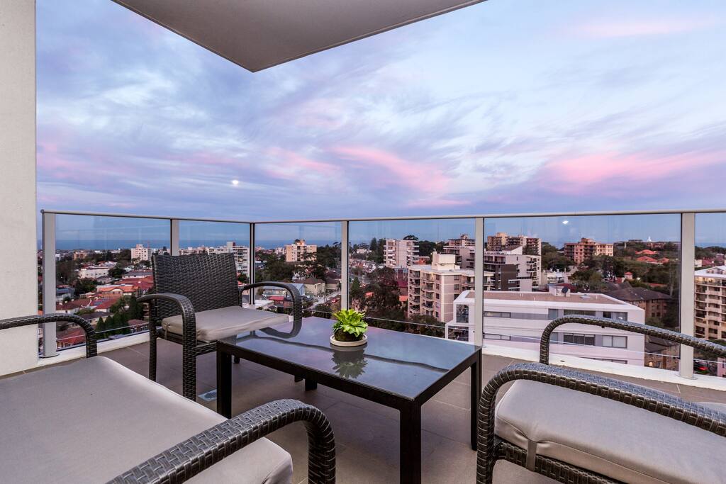 View from the balcony of Bondi Beach