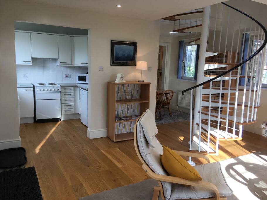 Main living area, showing staircase to first floor