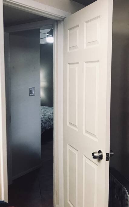 Private Bathroom and Bedroom with Privacy door