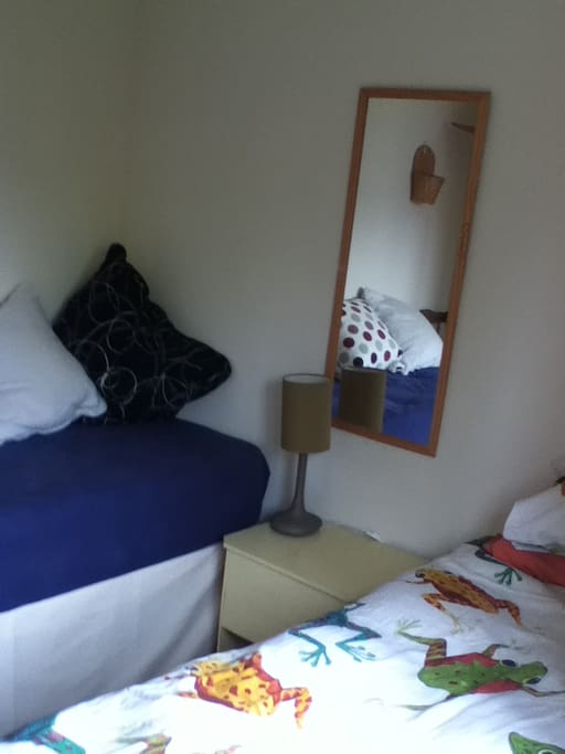 Bedroom with two singles or double bed.