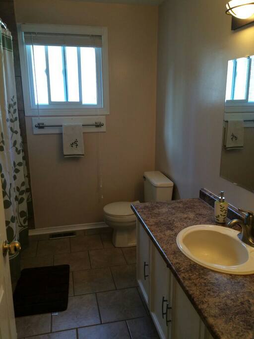 Upstairs washroom with shower (shared)
