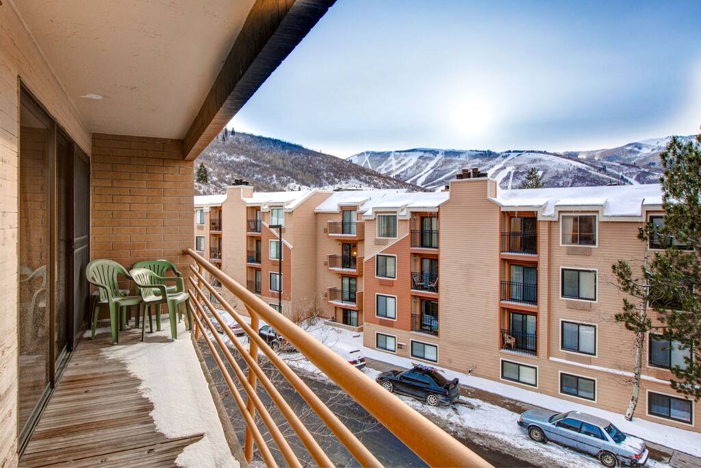 Step out onto the balcony and breathe the fresh mountain air.