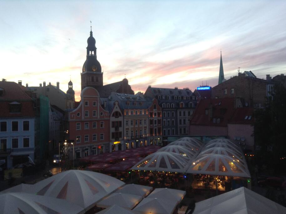view from the windows of apartment, City view