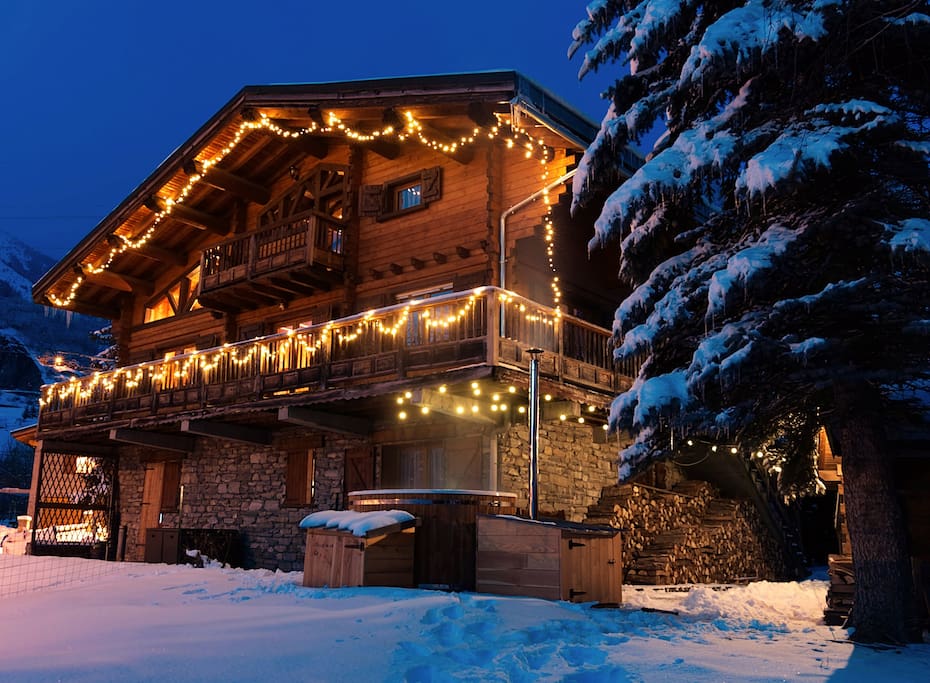 Chalet in the winter