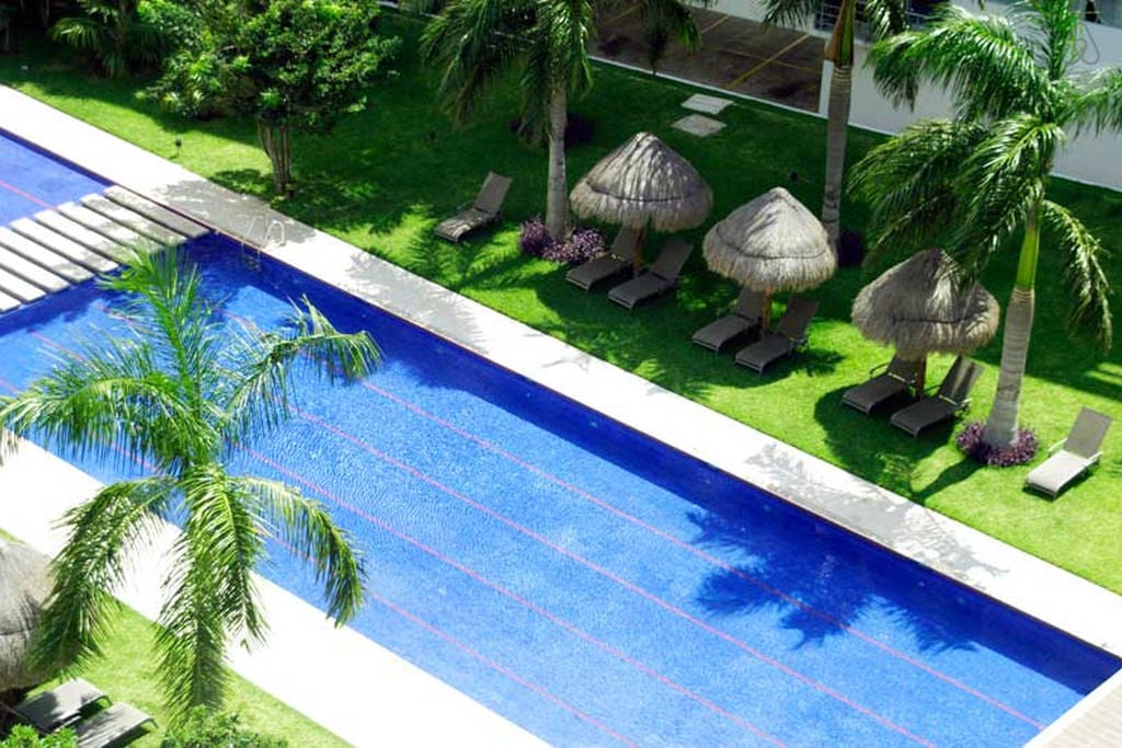The condo has 3 pools