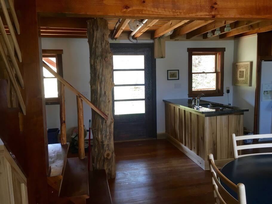 Main entrance into kitchen and dining area