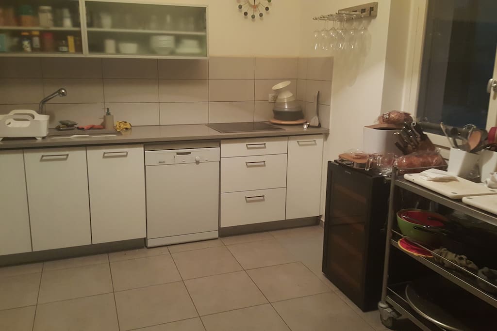 Full amenities kitchen, wine refrigerator, cappucino and burr grinder, etc.