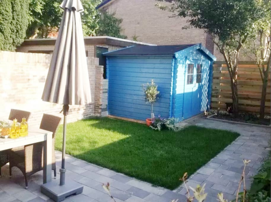 Eigen tuin op het zuiden