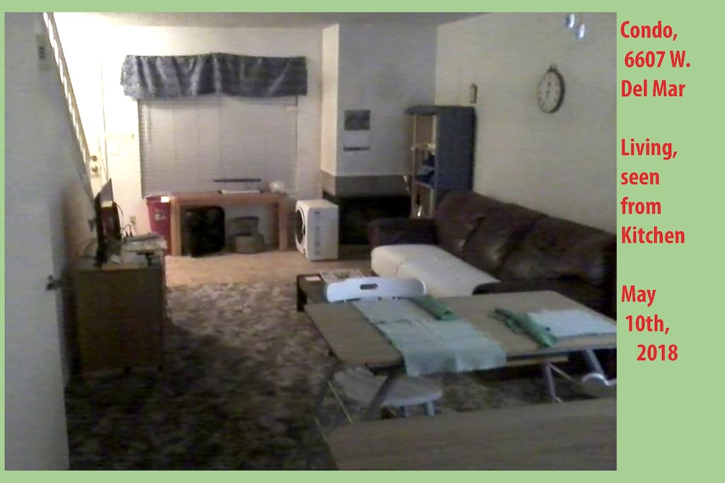 LIVING ROOM SEEN FROM KITCHEN