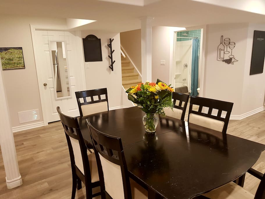 900 sq ft basement apartment with extra large windows makes it feel like it's main level living