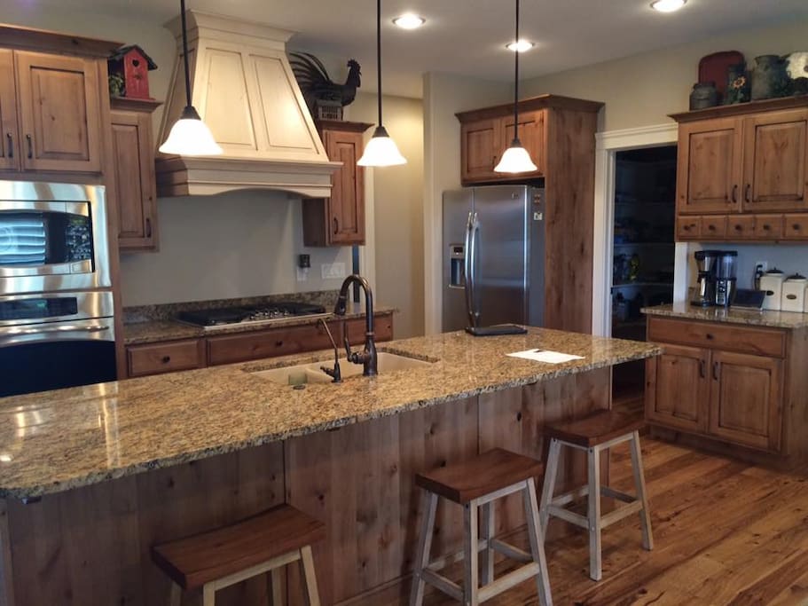 Gourmet kitchen.