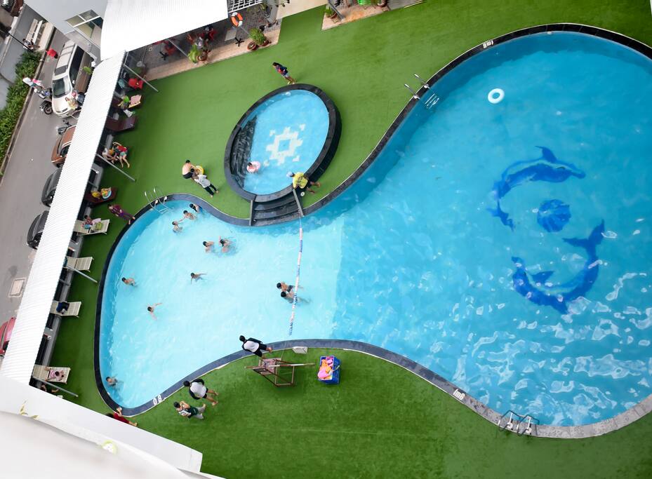 Nice swimming pool just downstair