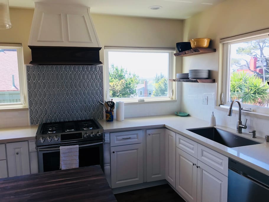 View of ocean from the kitchen