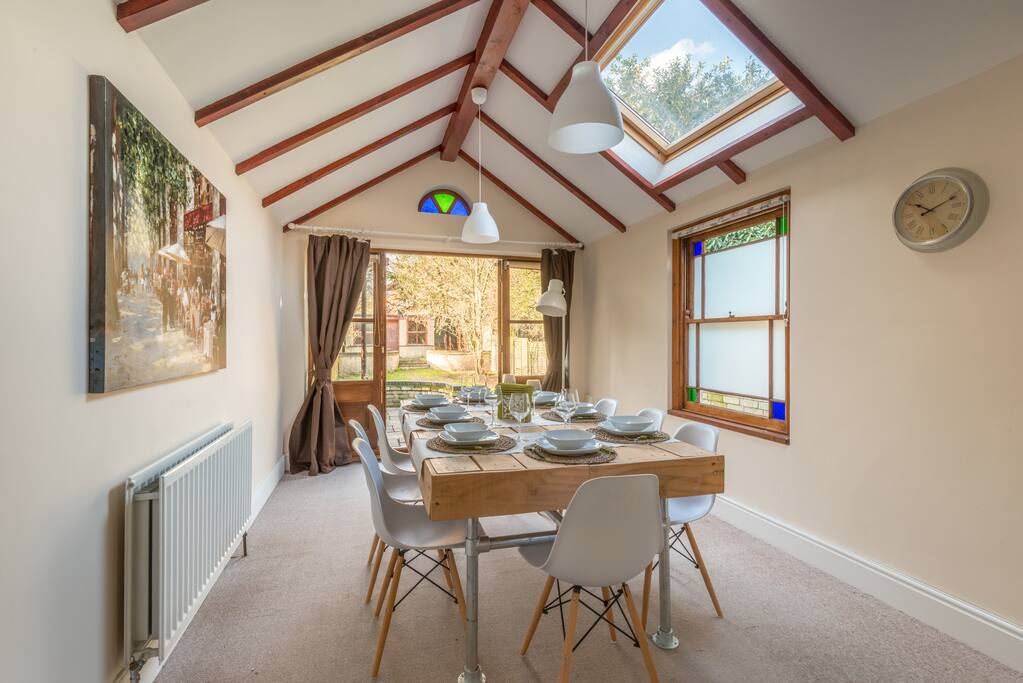 Amazing Dining Room perfect for warm winter evenings and those balmy summer nights with the doors fully open