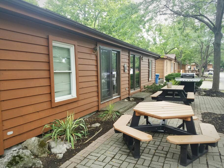 Paver Patio, Picnic Tables, & Propane Grill