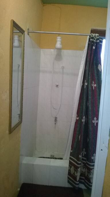 Bathroom shower area