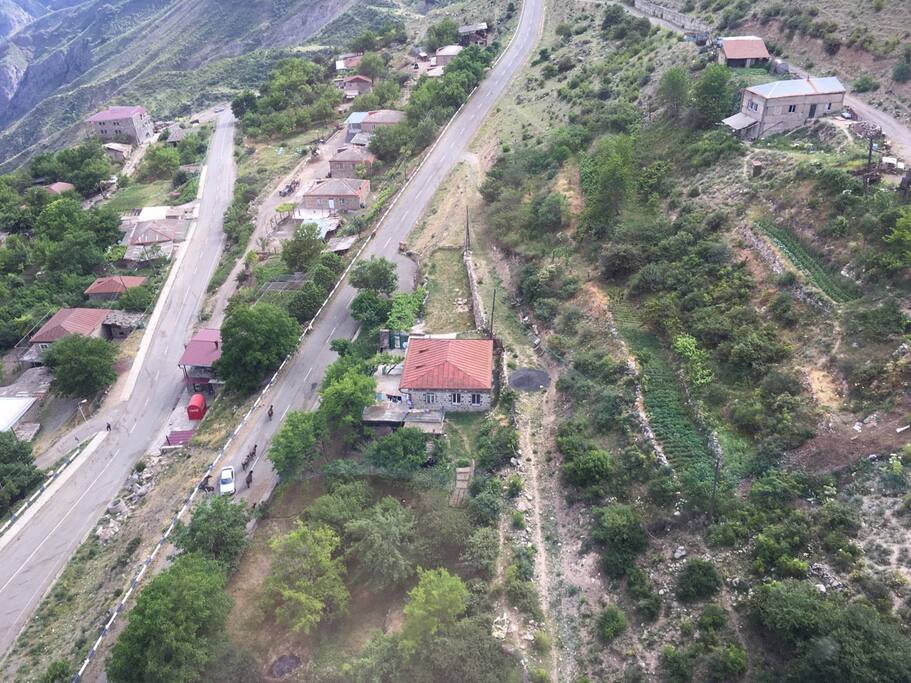 вид с кабины канатной дороги
