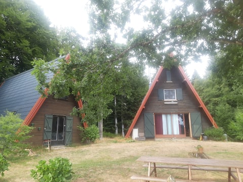 Atypical house in the middle of nature lake etforet