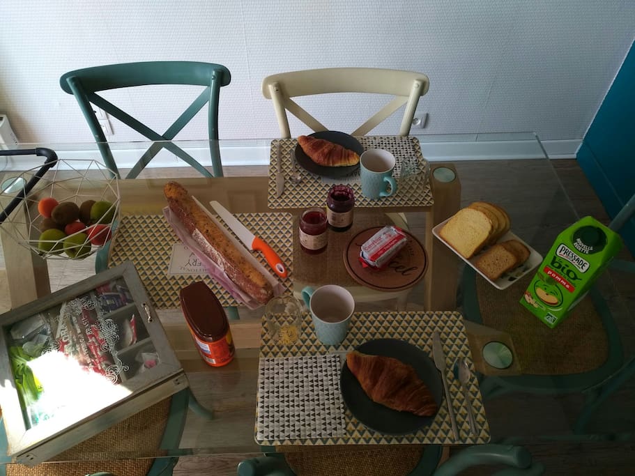 Un bon petit déjeuner pour démarrer la journée.