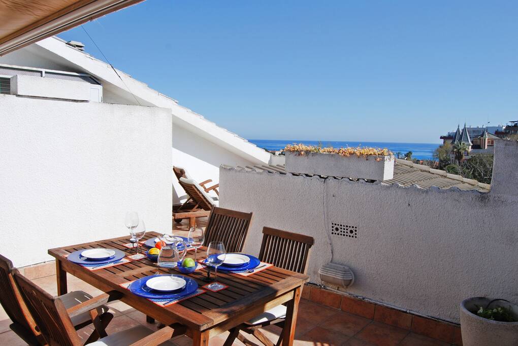 Terraza en la vivienda.