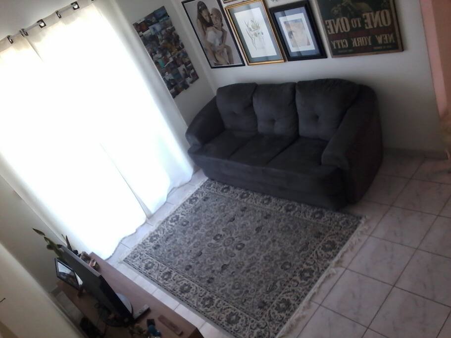 Sala de estar, espaço de convivência e tv
