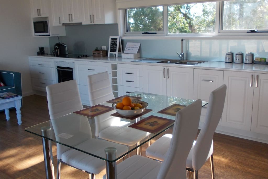 A fully equipped kitchen