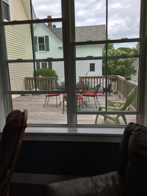 Spacious back deck