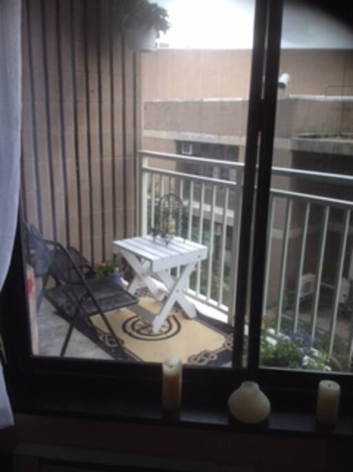 Adorable patio for coffee/wine