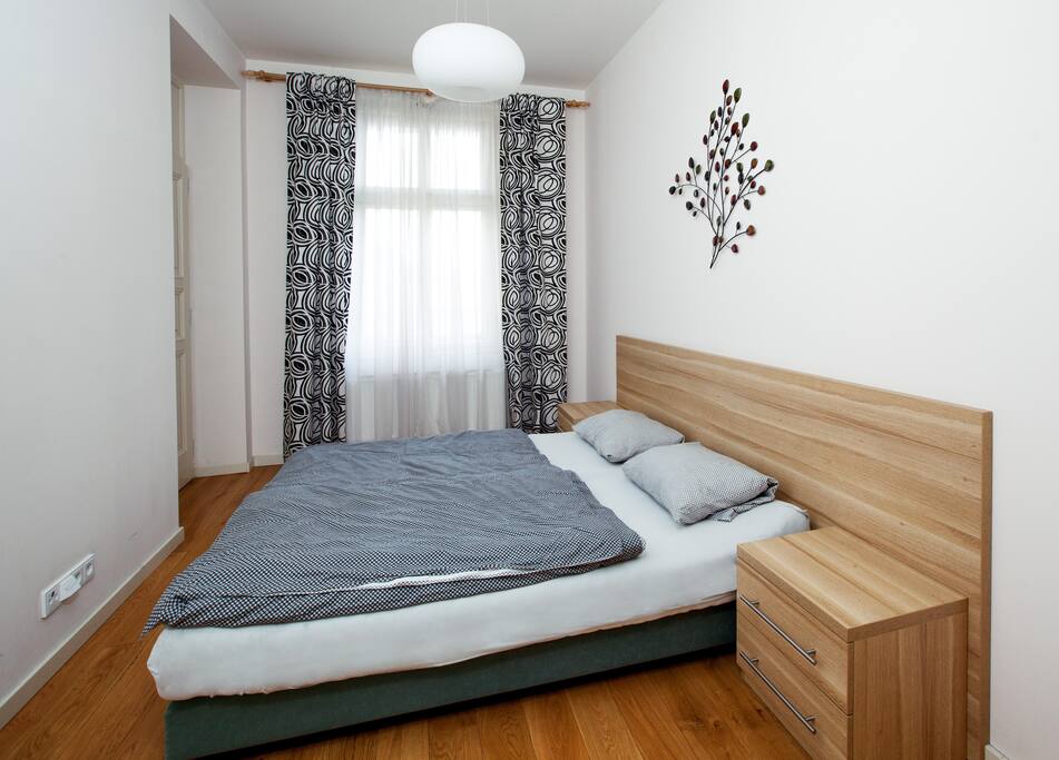Bedroom with a view to the inner yard