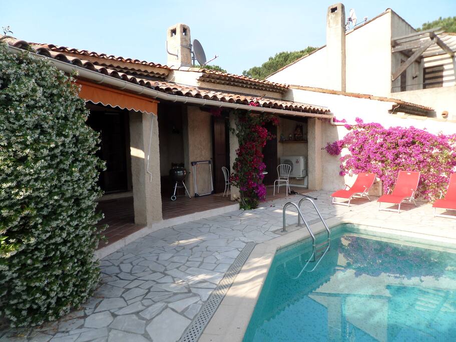 Back of the house with pool