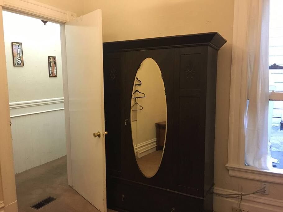 The room has a window and a closet that you can use