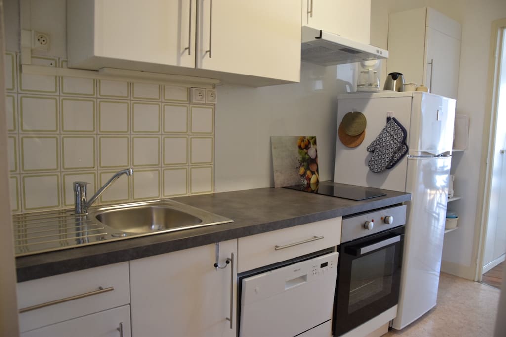 cuisine avec lave vaisselle, four et plaques à induction