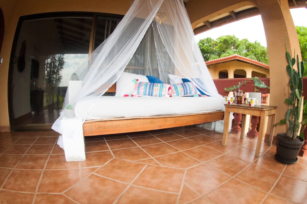 Enclose yourself in the canopy for a relaxing nap