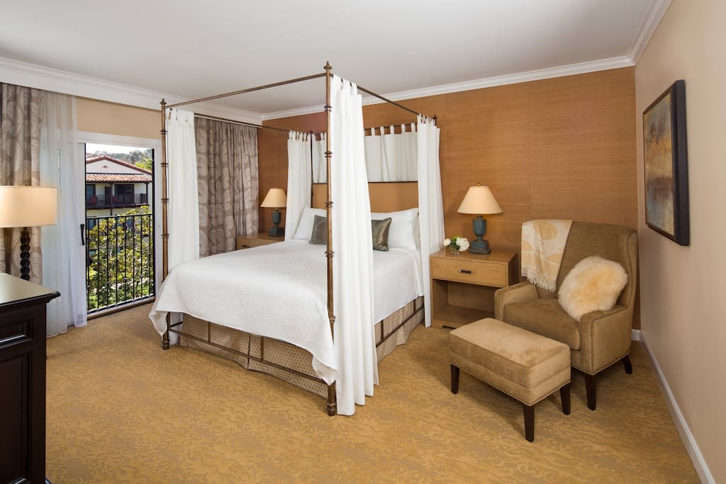 Sink into the luxurious king bed at the end of a relaxing day.