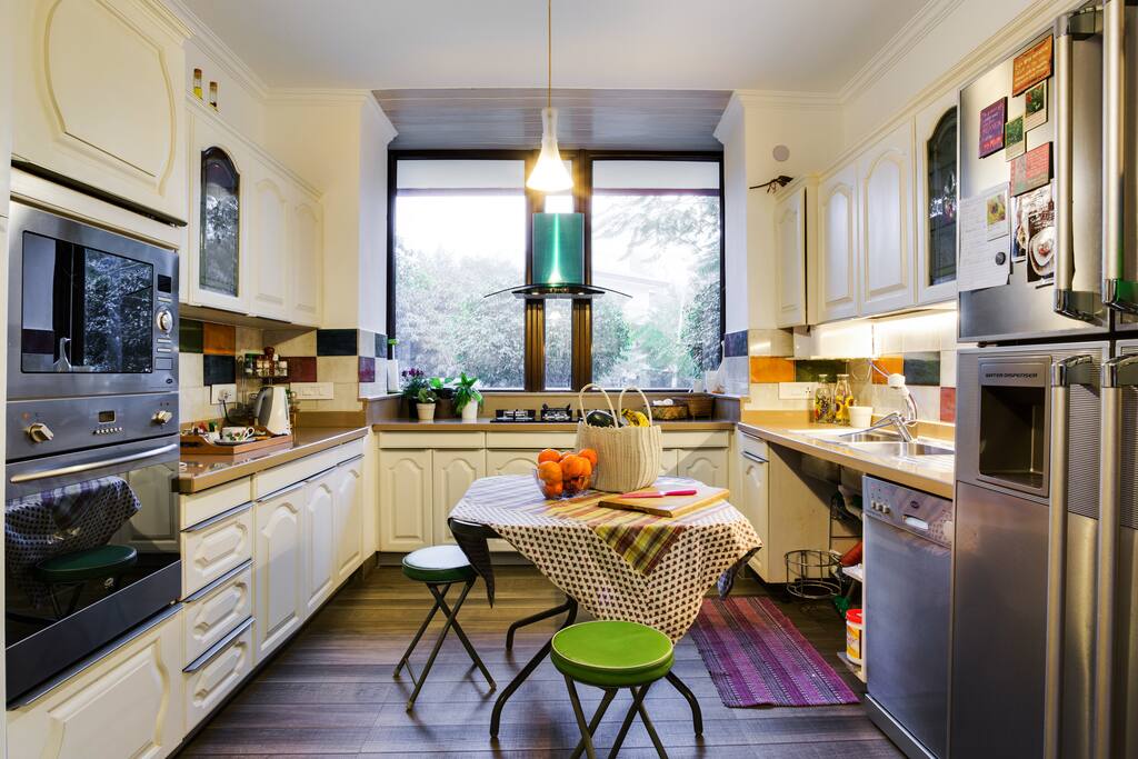 A fully equipped kitchen fitted out with all modern amenities eg oven, microwave, dishwasher....