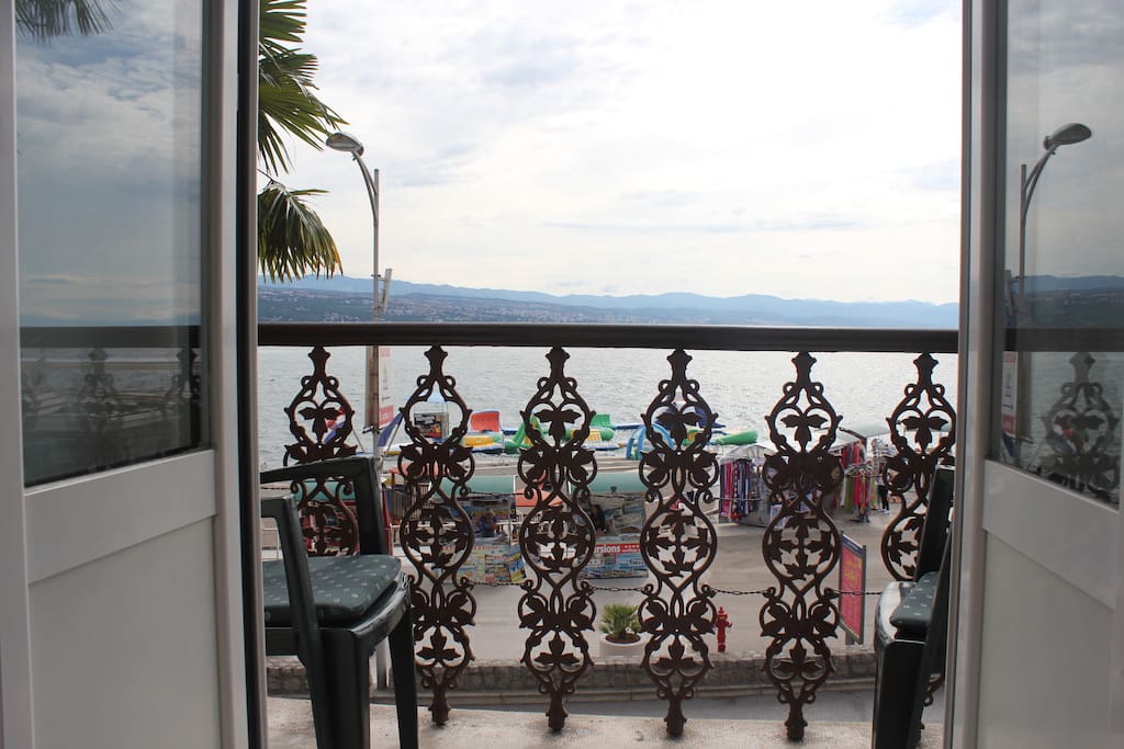 Balcony with sea view beachfront