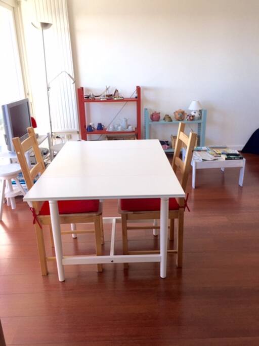 La table avec ses rallonges