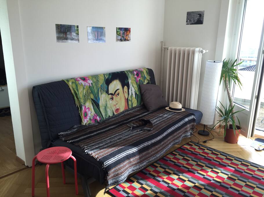 Sofa can be made into a double bed also.