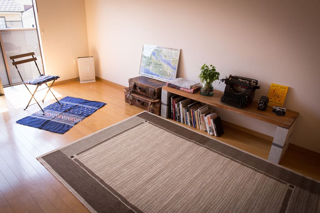 Private room for the guests, ゲスト専用個室、布団で寝ていただきます。