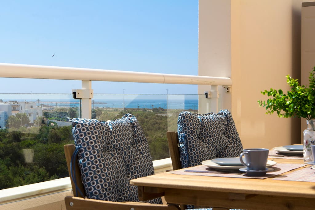 Sanny terrace, Sea and golf views all day