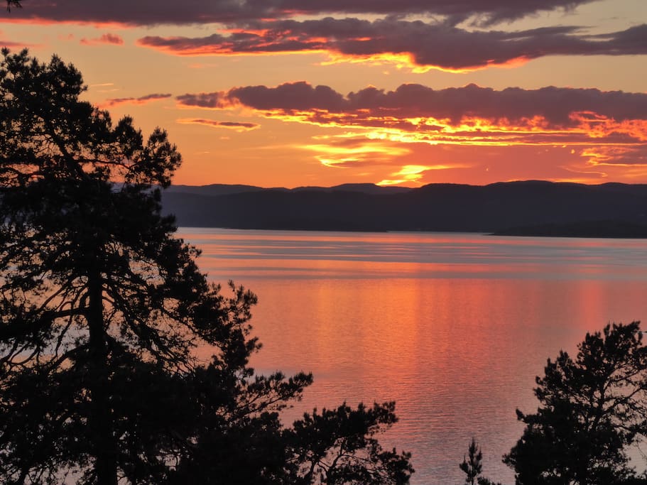 Vakreste solnedgang ved Oslofjorden?